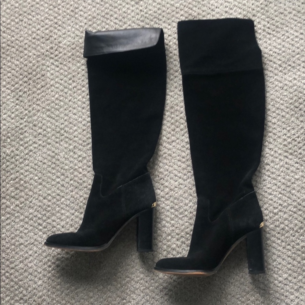 Black suede tall Michael Kors boots